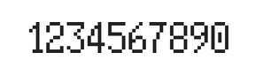 5×9数字点阵字体 ddN59AB1950