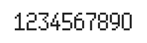 5×9数字点阵字体 ddN59AB1952