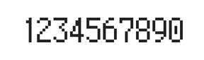 5×9数字点阵字体 ddN59AB1953