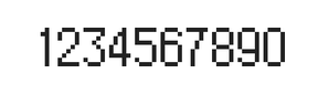 5×9数字点阵字体 ddN59AB1954