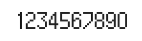 5×9数字点阵字体 ddN59AB1961