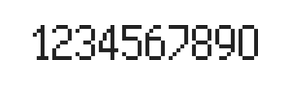 5×9数字点阵字体 ddN59AB1965