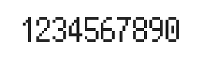 5×9数字点阵字体 ddN59AB1966