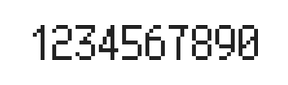 5×9数字点阵字体 ddN59AB1967