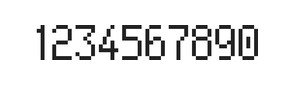 5×9数字点阵字体 ddN59AB1968