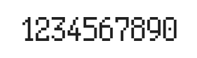 5×9数字点阵字体 ddN59AB1970