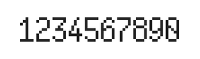 5×9数字点阵字体 ddN59AB1971