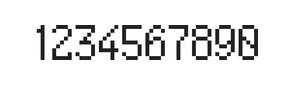 5×9数字点阵字体 ddN59AB1972