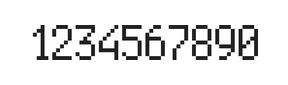 5×9数字点阵字体 ddN59AB1975