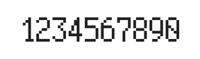 5×9数字点阵字体 ddN59AB1977