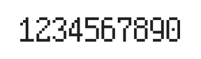 5×9数字点阵字体 ddN59AB1978