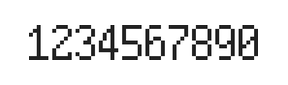5×9数字点阵字体 ddN59AB1981