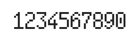 5×9数字点阵字体 ddN59AB1984