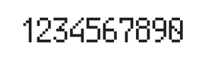 5×9数字点阵字体 ddN59AB1985