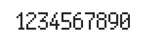 5×9数字点阵字体 ddN59AB1986