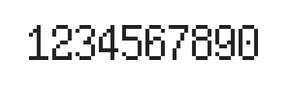 5×9数字点阵字体 ddN59AB1987