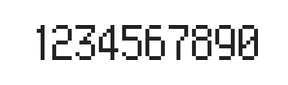 5×9数字点阵字体 ddN59AB1989