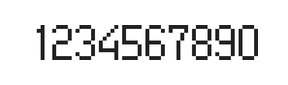 5×9数字点阵字体 ddN59AB1995