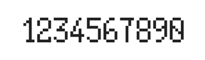 5×9数字点阵字体 ddN59AB1996