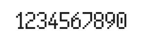 5×9数字点阵字体 ddN59AB1998