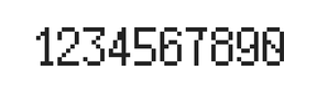 5×9数字点阵字体 ddN59AB1999