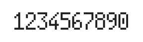5×9数字点阵字体 ddN59AB2000