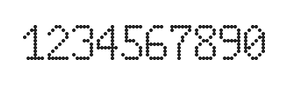 6×10数字点阵字体 ddN610AA0001