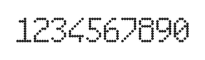 6×10数字点阵字体 ddN610AA0002