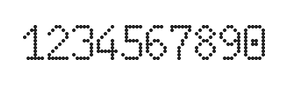 6×10数字点阵字体 ddN610AA0008