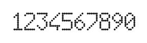 6×10数字点阵字体 ddN610AA0009