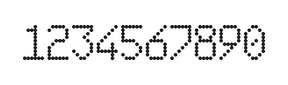 6×10数字点阵字体 ddN610AA0010