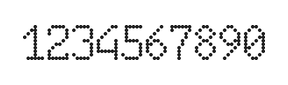 6×10数字点阵字体 ddN610AA0012