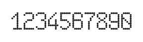 6×10数字点阵字体 ddN610AA0015