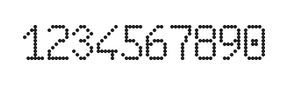 6×10数字点阵字体 ddN610AA0016