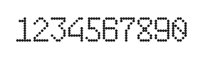 6×10数字点阵字体 ddN610AA0020