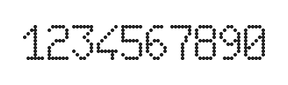6×10数字点阵字体 ddN610AA0023