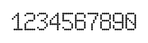 6×10数字点阵字体 ddN610AA0026