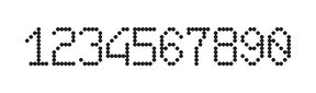 6×10数字点阵字体 ddN610AA0029