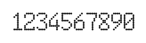 6×10数字点阵字体 ddN610AA0030