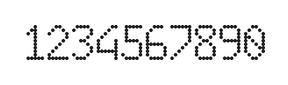 6×10数字点阵字体 ddN610AA0036