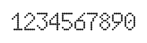 6×10数字点阵字体 ddN610AA0037