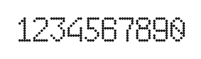 6×10数字点阵字体 ddN610AA0040