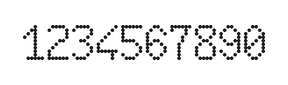 6×10数字点阵字体 ddN610AA0042