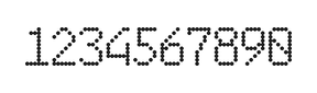 6×10数字点阵字体 ddN610AA0043