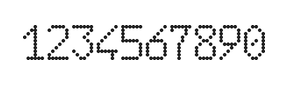 6×10数字点阵字体 ddN610AA0044