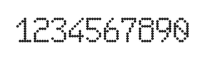 6×10数字点阵字体 ddN610AA0046