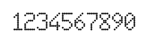 6×10数字点阵字体 ddN610AA0059