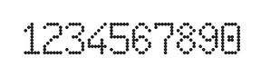 6×10数字点阵字体 ddN610AA0060