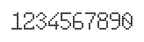 6×10数字点阵字体 ddN610AA0062