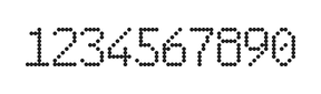 6×10数字点阵字体 ddN610AA0063